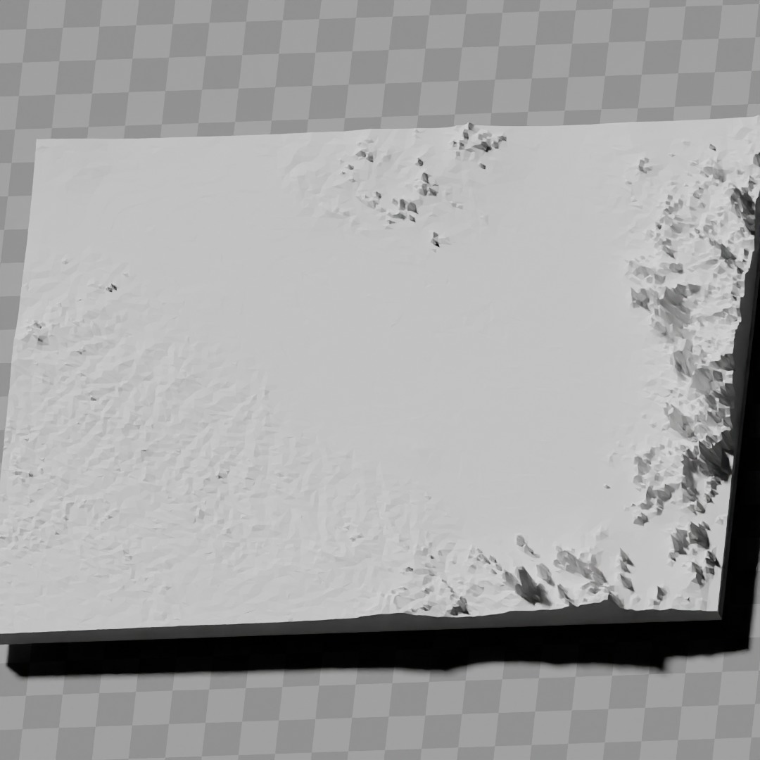 South Sudan topography map set 3D print model_7