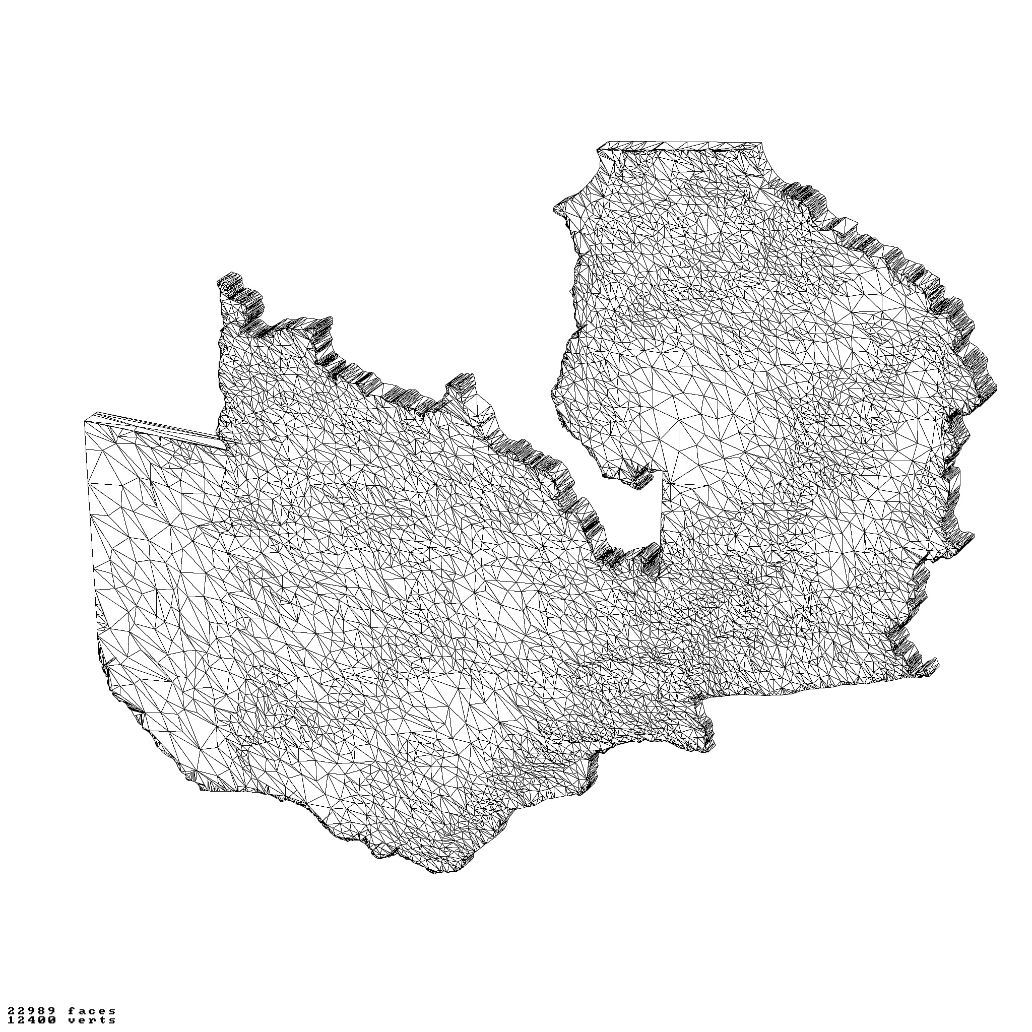 Zambia country topography height maps relief maps collection 3D print model_13