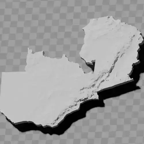 Zambia country topography height maps relief maps collection 3D print model