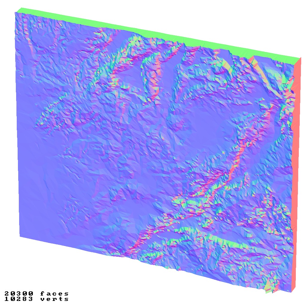 Zambia country topography height maps relief maps collection 3D print model_7