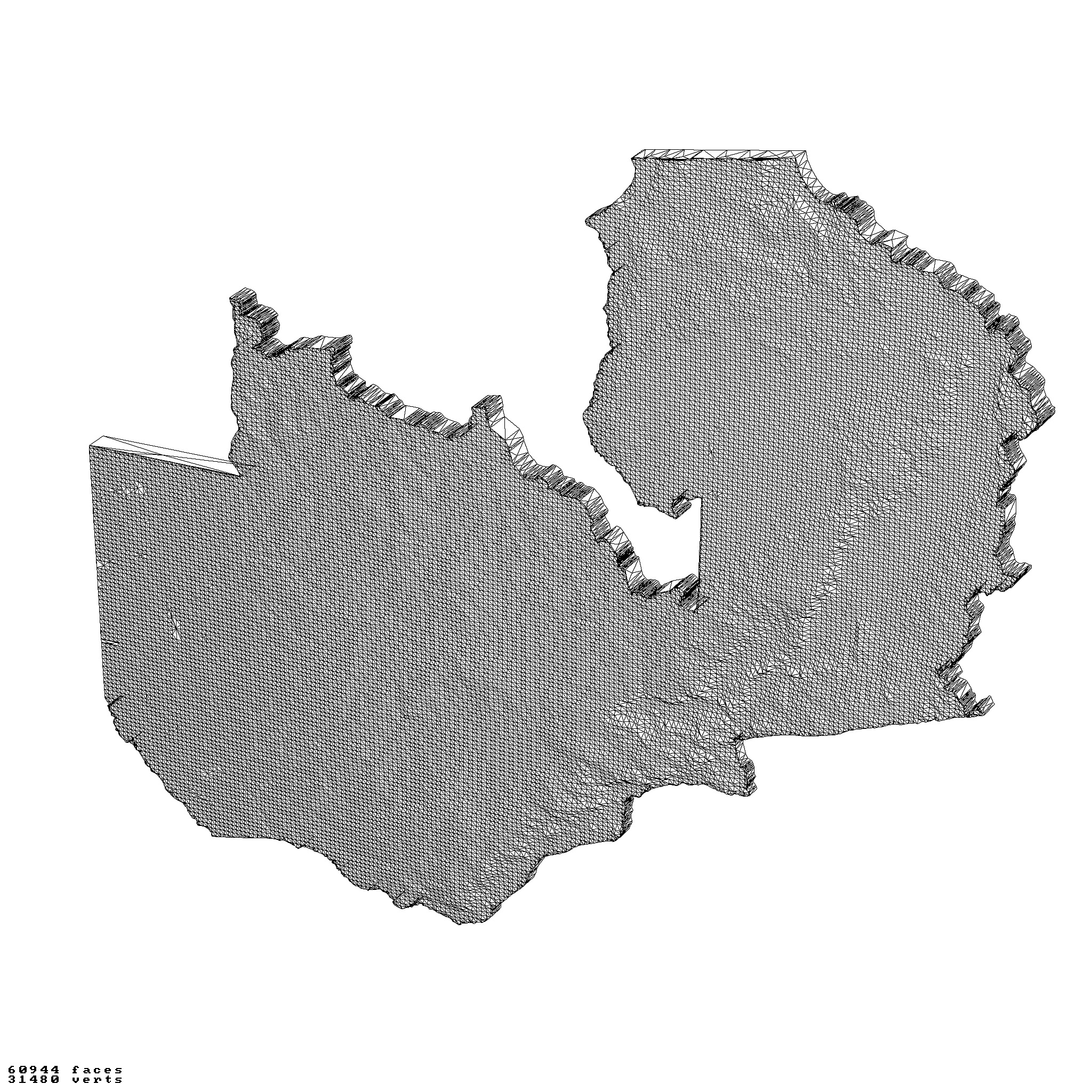 Zambia country topography height maps relief maps collection 3D print model_1