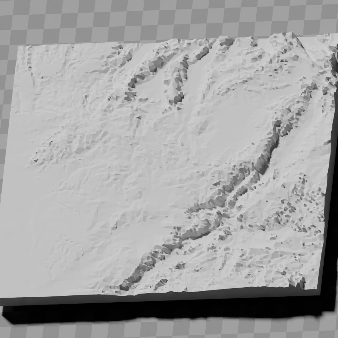 Zambia country topography height maps relief maps collection 3D print model_6