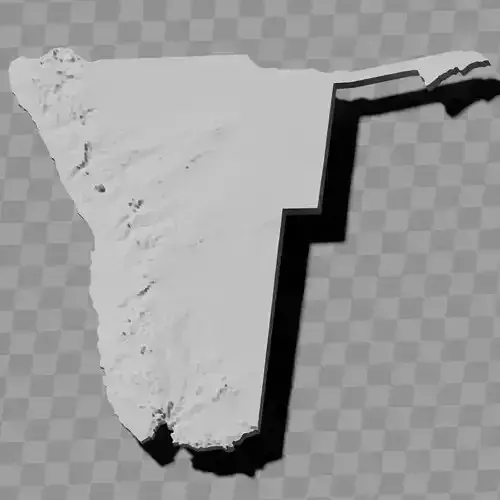 Namibia topography relief maps  Free 3D print model