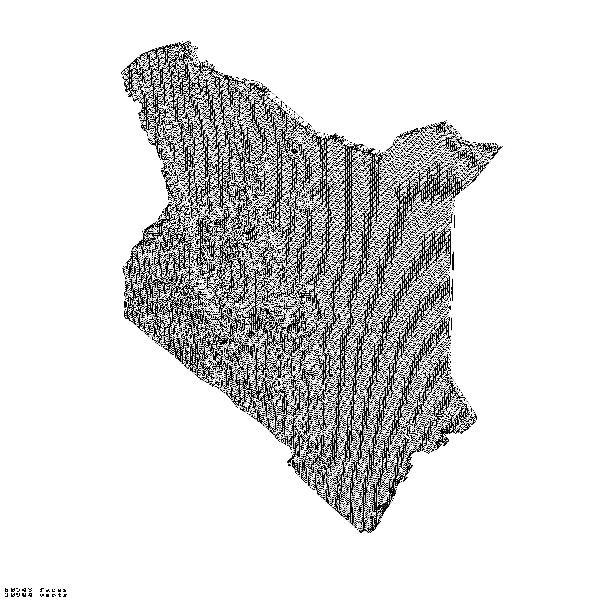 Kenya relief maps topography collection 3D print model_1
