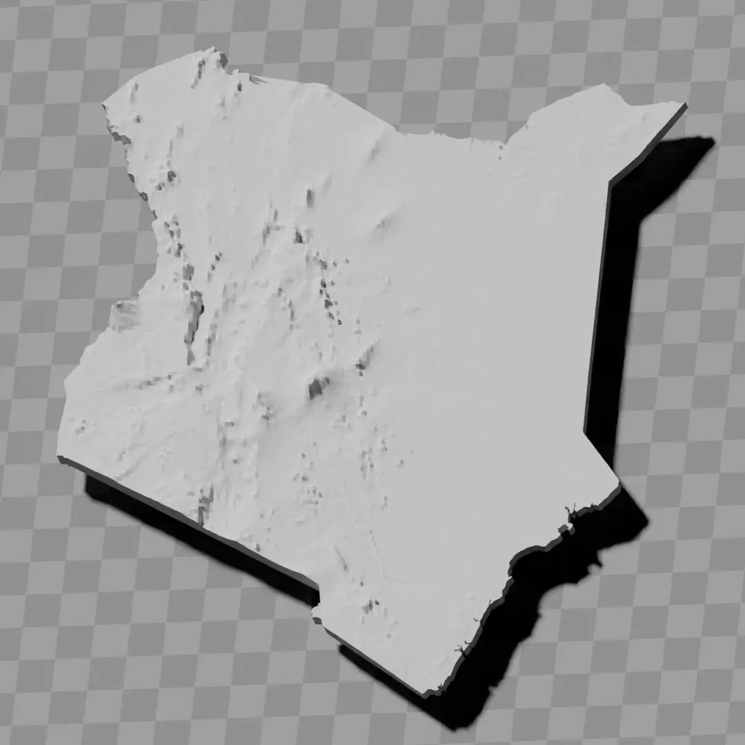 Kenya relief maps topography collection 3D print model_0