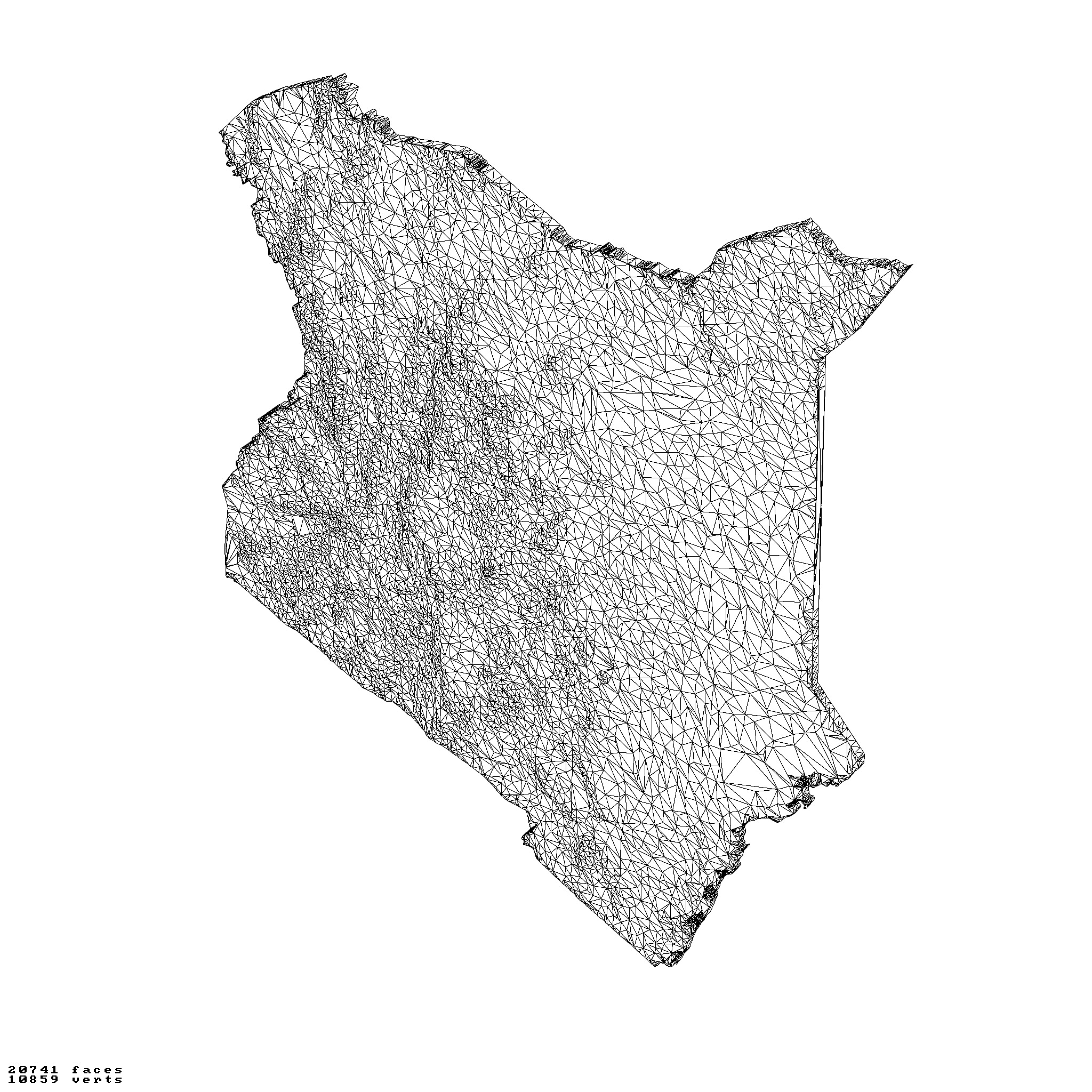 Kenya relief maps topography collection 3D print model_11