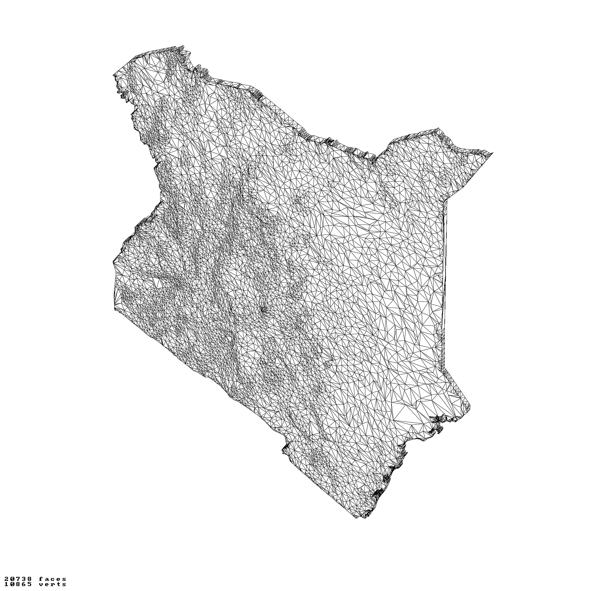 Kenya relief maps topography collection 3D print model_8