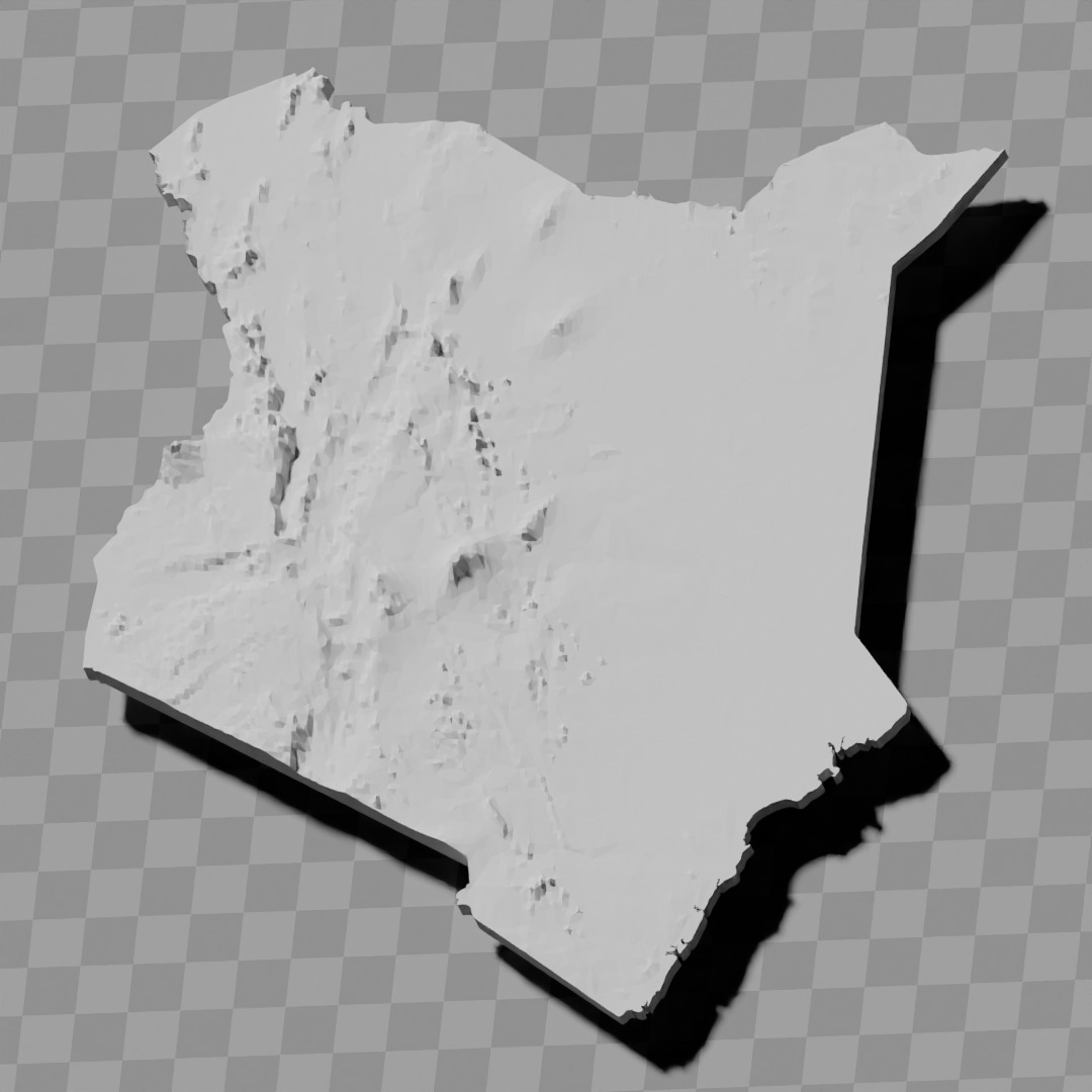 Kenya relief maps topography collection 3D print model_9