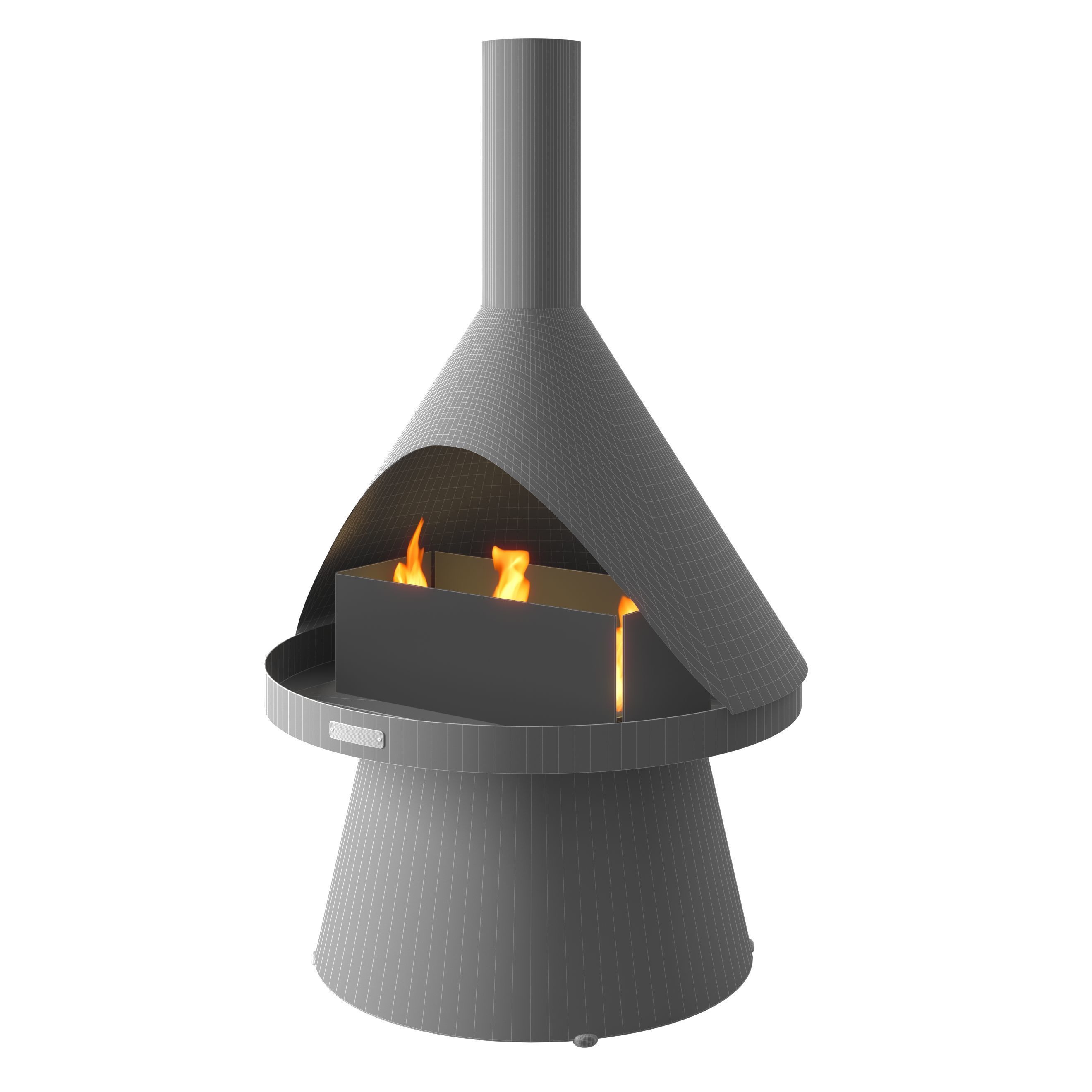 Lloyd fireplace Terraflame by Solo stove 3D model_3