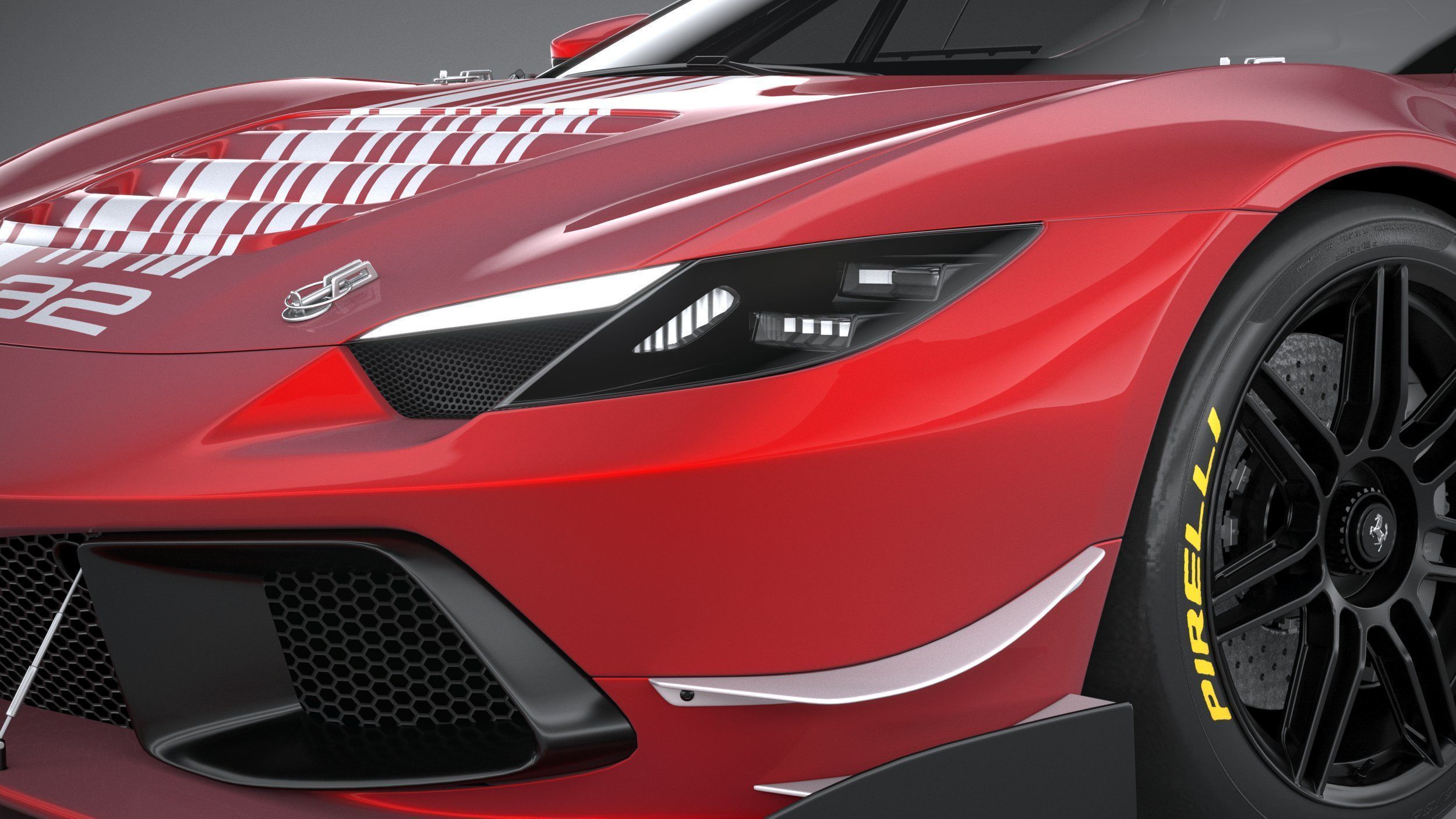 Ferrari 296 Challenge 2024 3D model_14