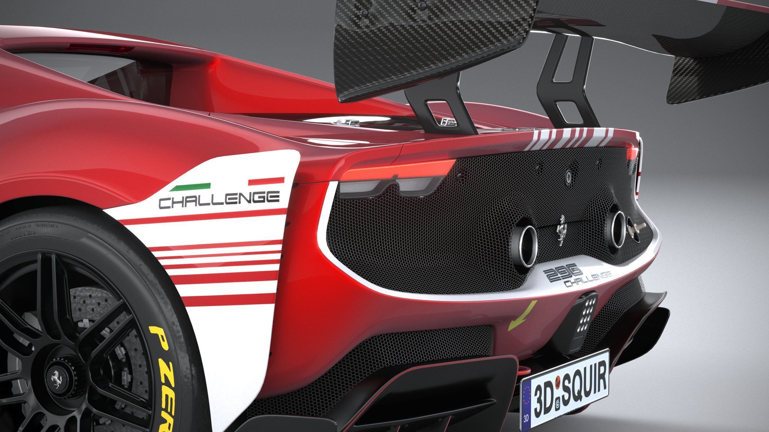 Ferrari 296 Challenge 2024 3D model_6
