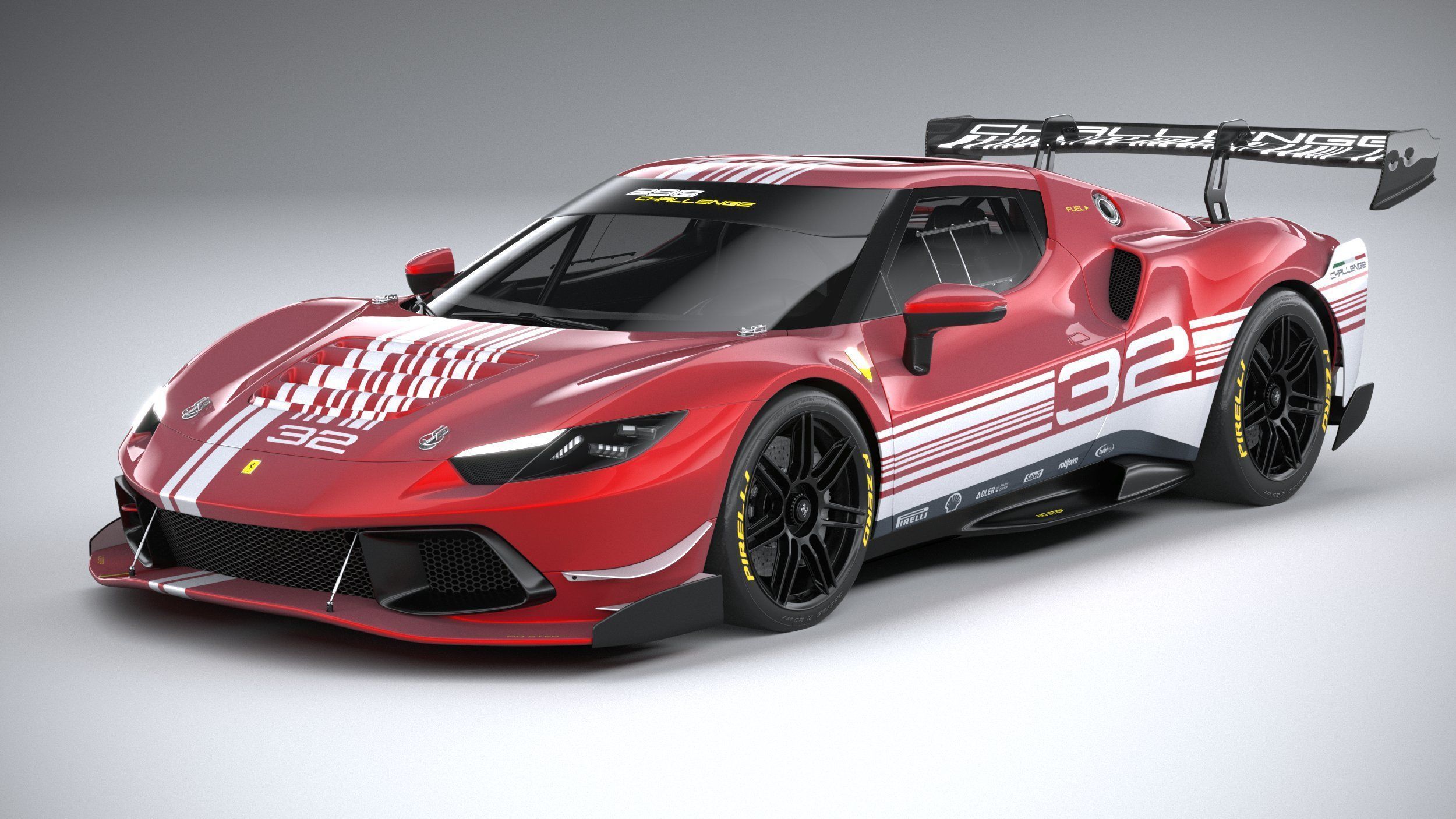 Ferrari 296 Challenge 2024 3D model_1