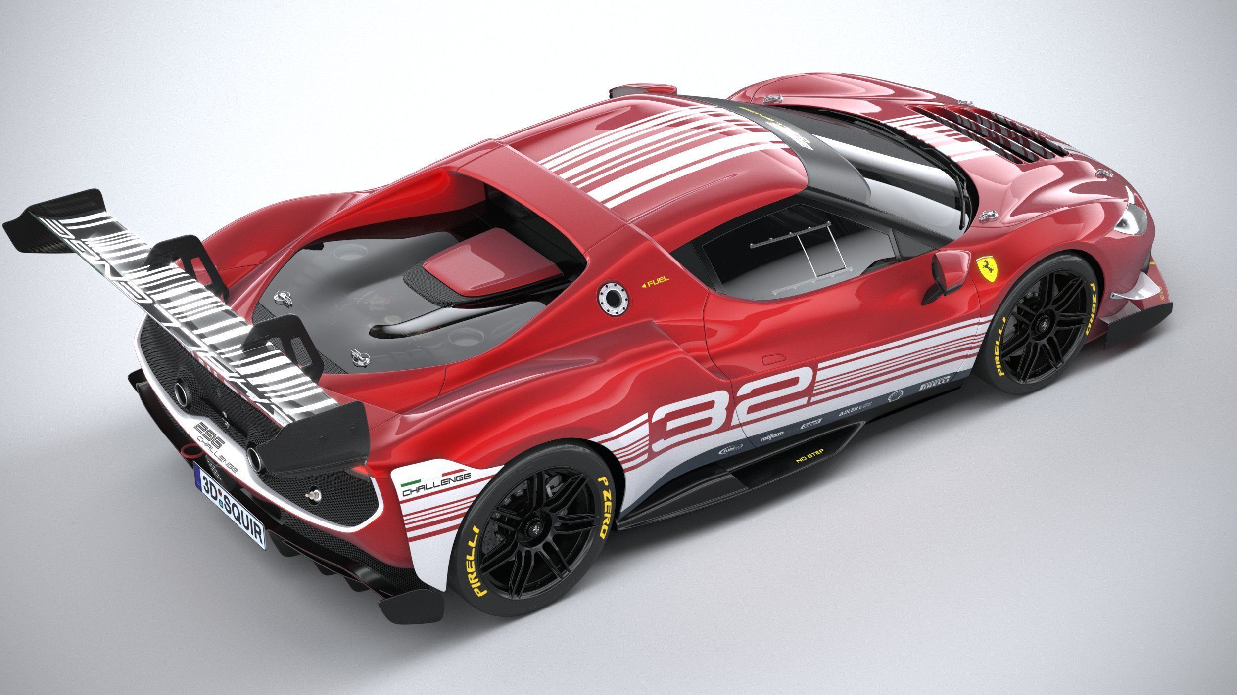 Ferrari 296 Challenge 2024 3D model_10