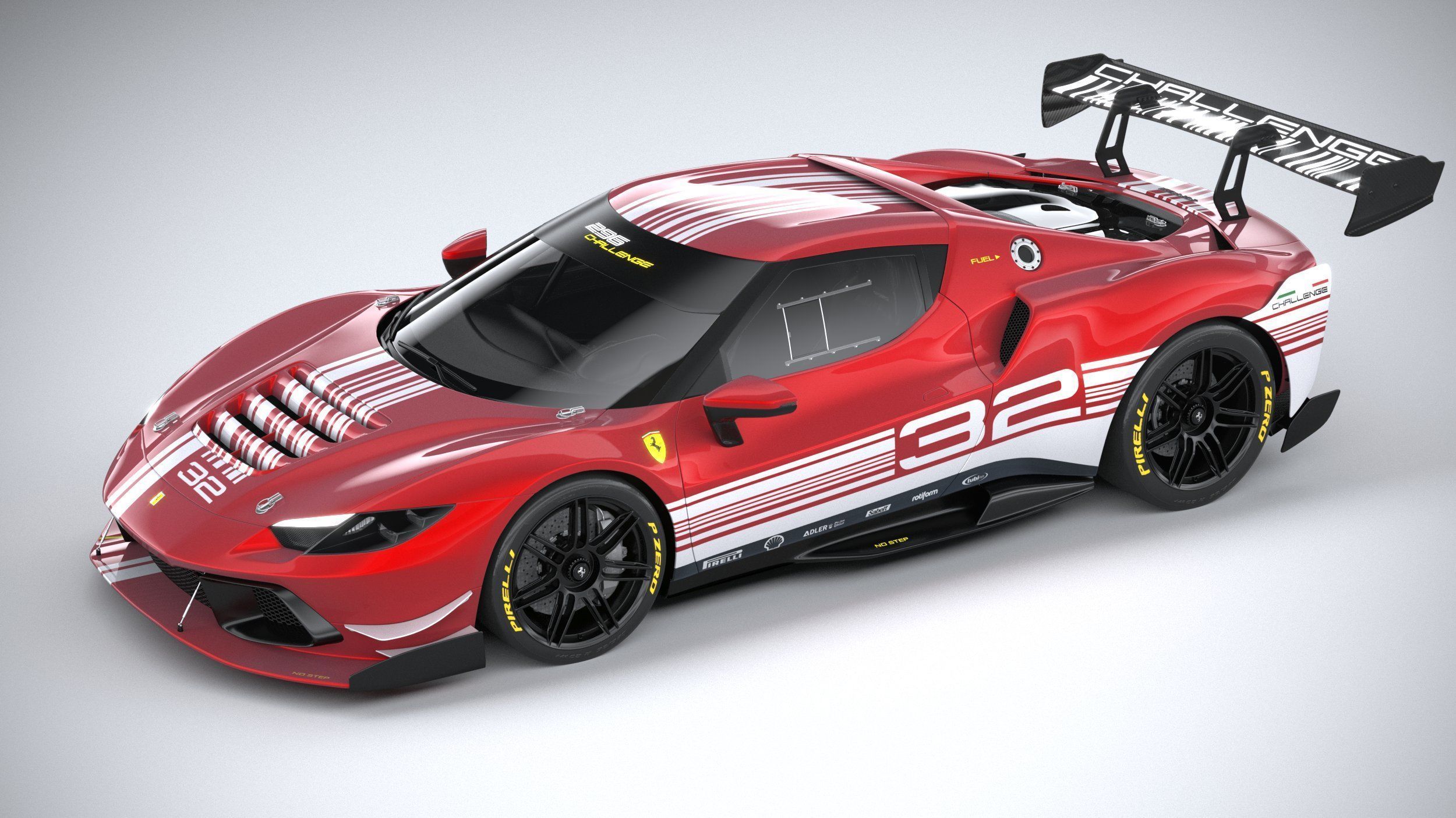 Ferrari 296 Challenge 2024 3D model_7