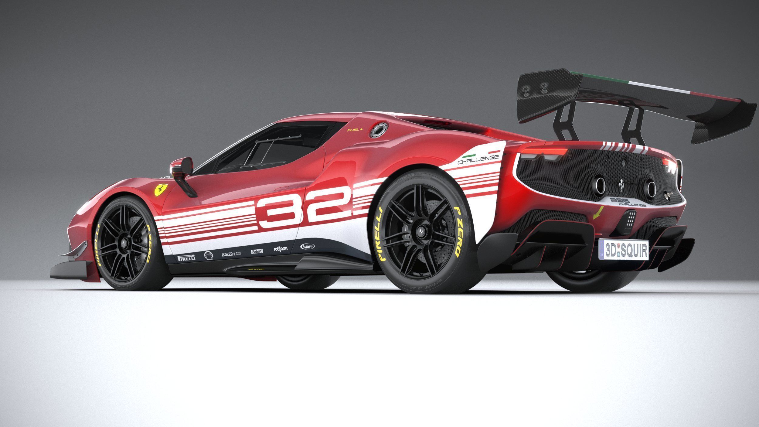 Ferrari 296 Challenge 2024 3D model_5