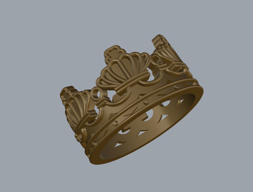 R 188 Crown ring sizes 3D print model_14