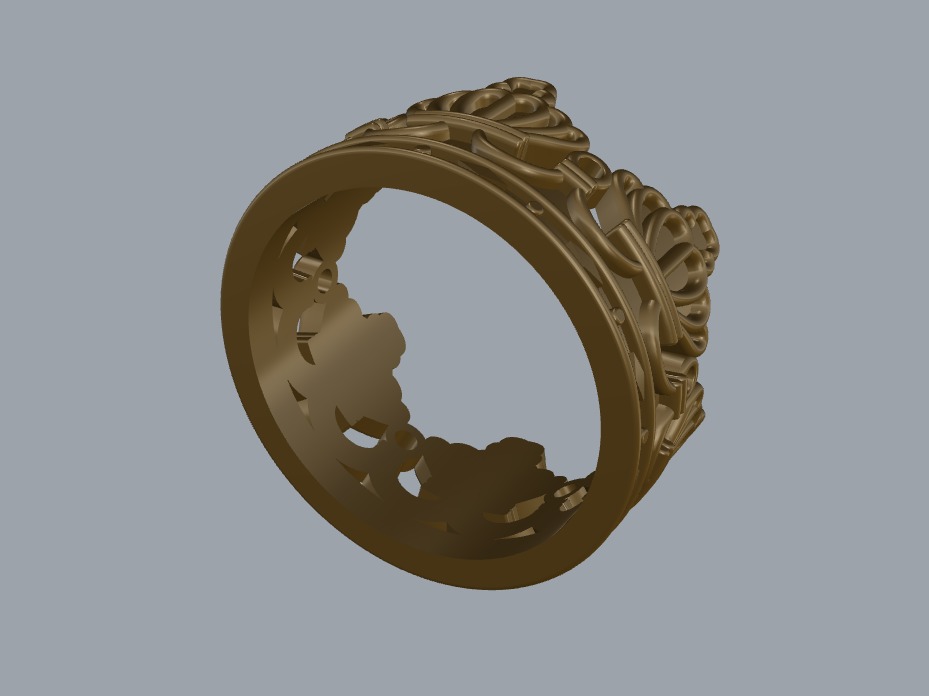 R 188 Crown ring sizes 3D print model_13