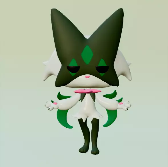 Funko Pop Meowscarada Pokemon 3D print model_0