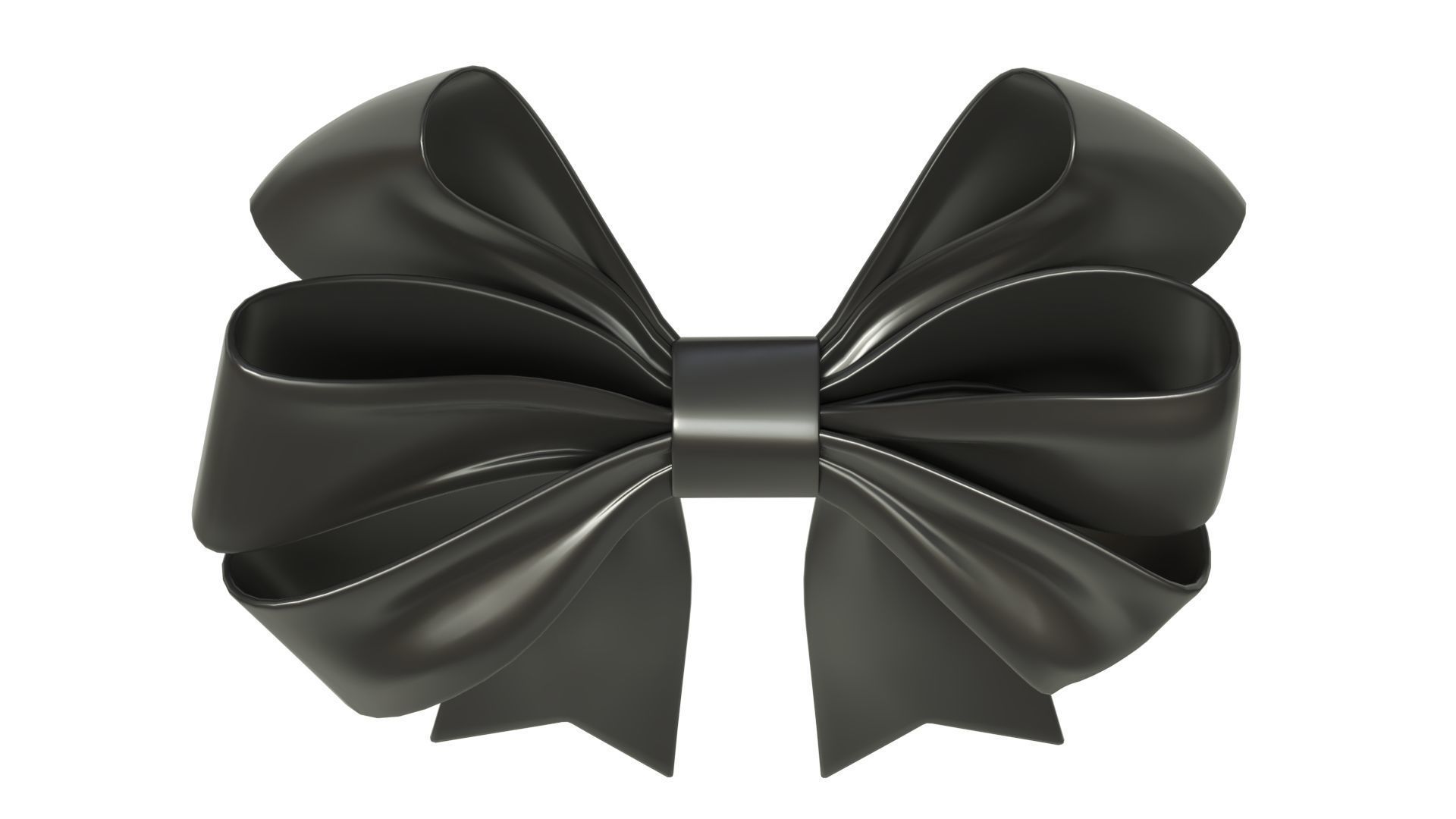 Christmas Bow Ribbon 70 Low-poly 3D model_6