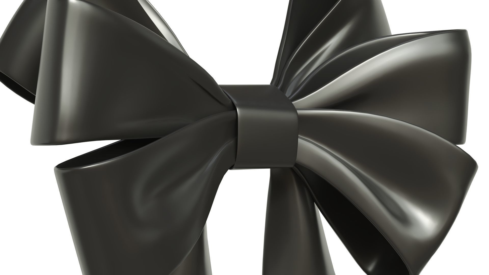 Christmas Bow Ribbon 70 Low-poly 3D model_3