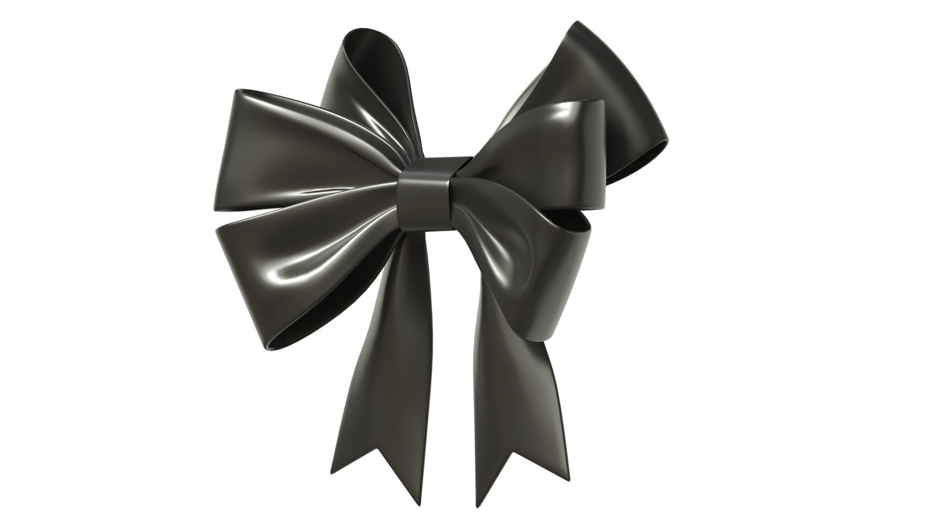 Christmas Bow Ribbon 70 Low-poly 3D model_4