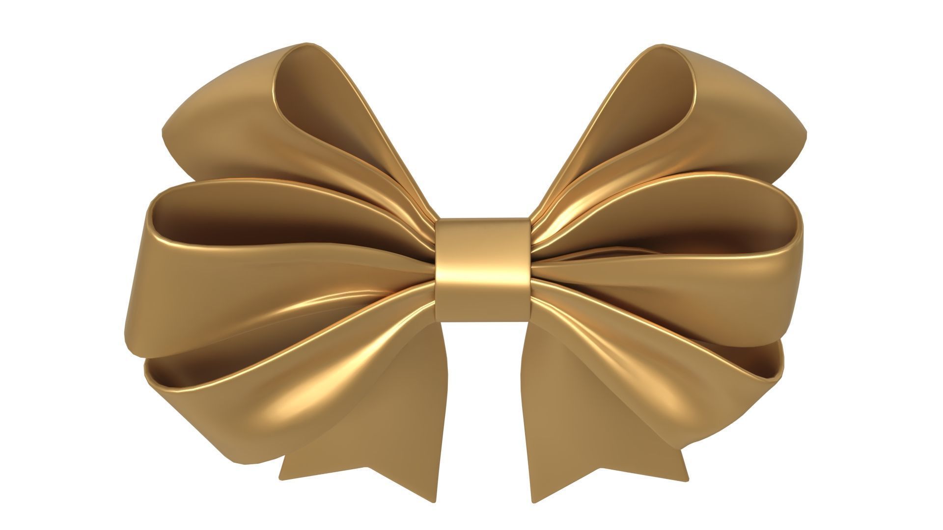 Christmas Bow Ribbon 71 Low-poly 3D model_6