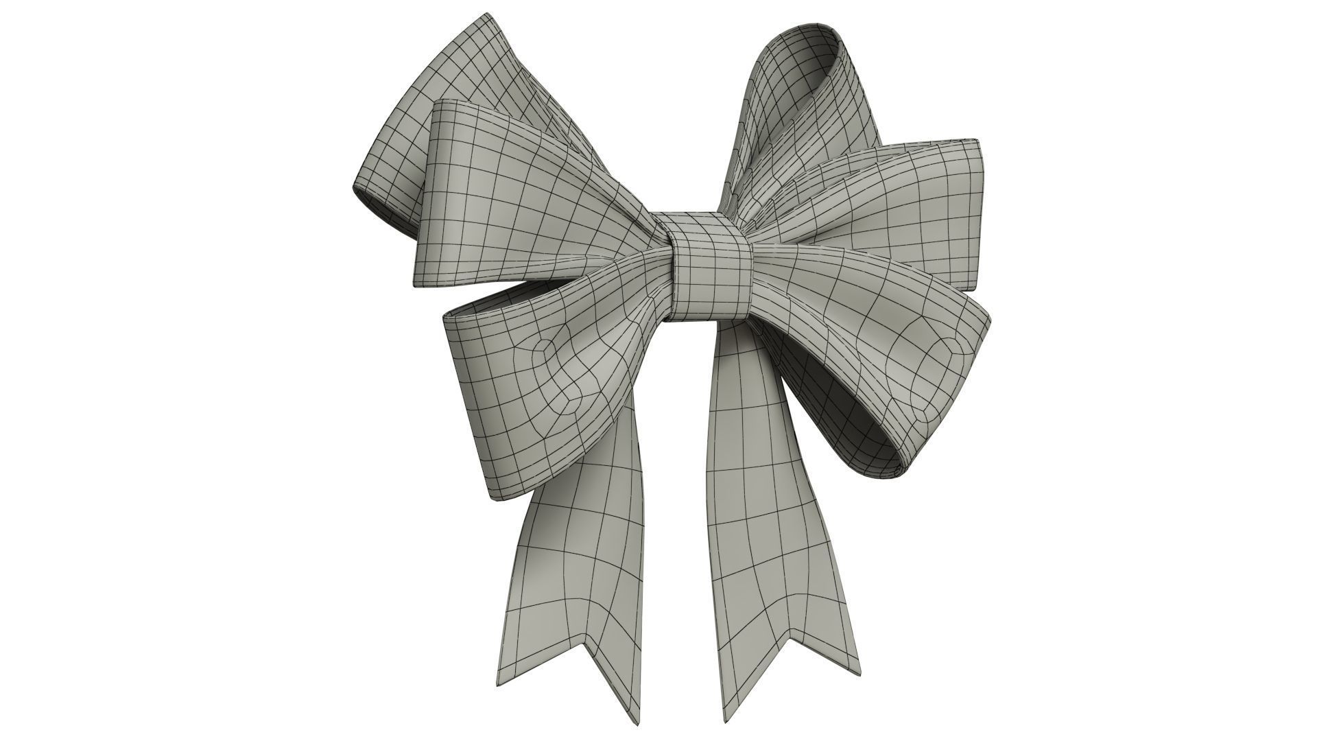 Christmas Bow Ribbon 71 Low-poly 3D model_9
