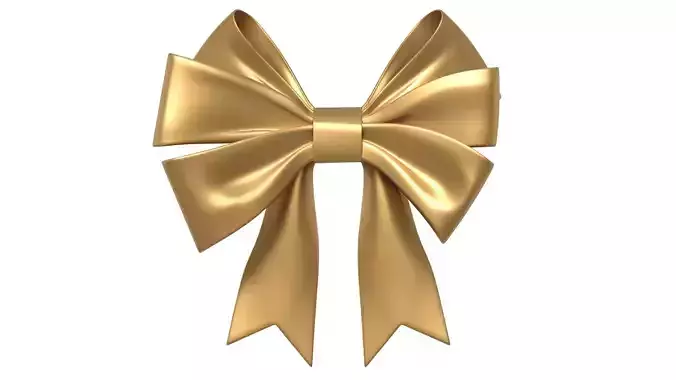 Christmas Bow Ribbon 71 Low-poly 3D model