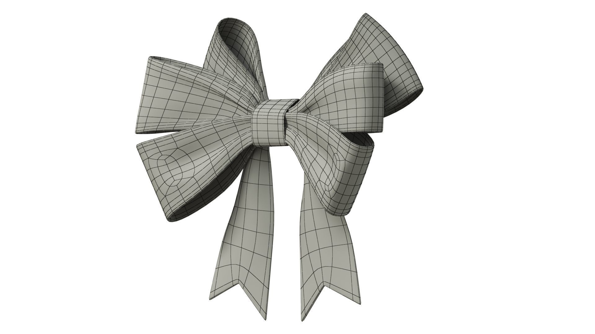 Christmas Bow Ribbon 72 Low-poly 3D model_11