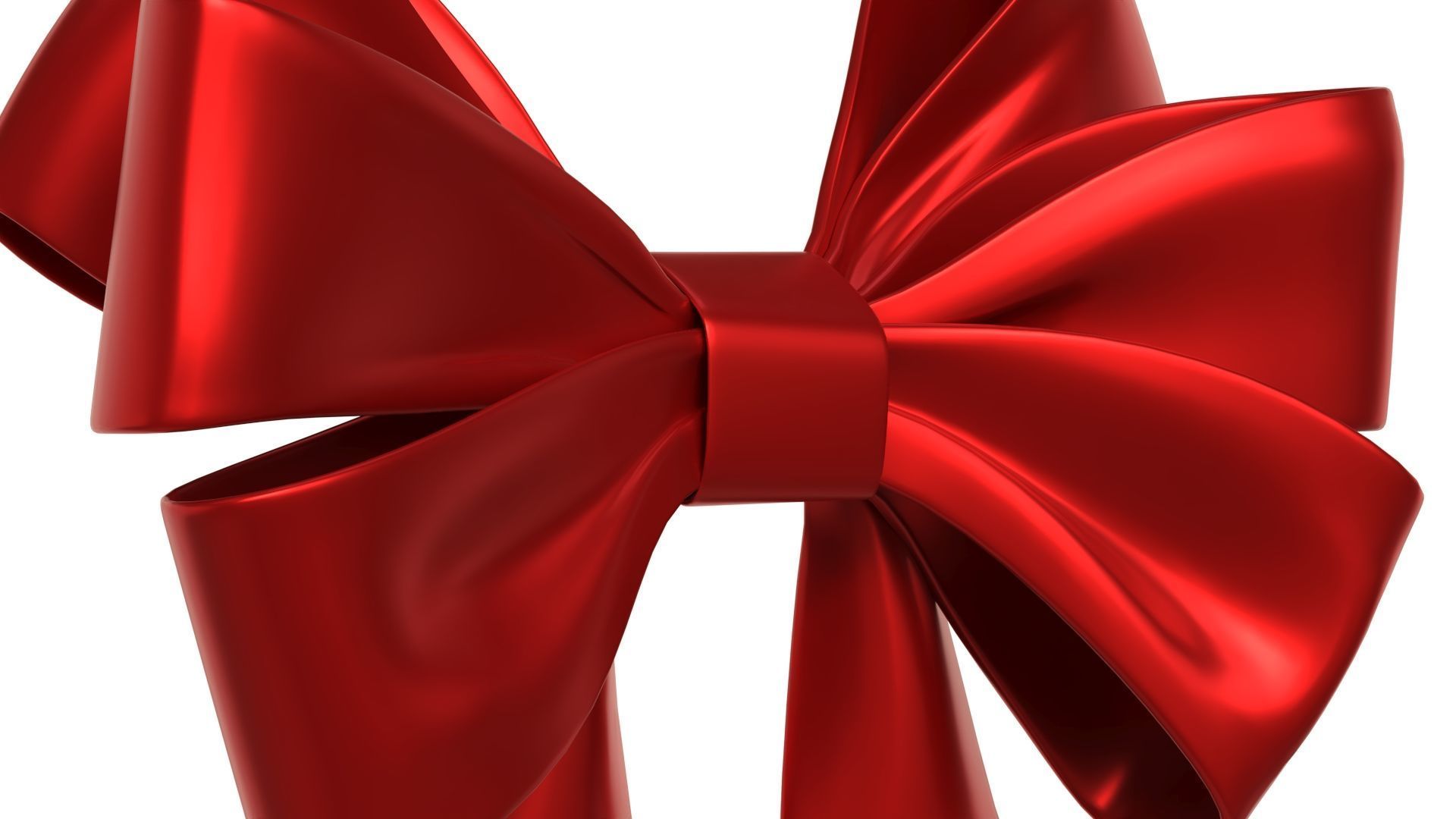 Christmas Bow Ribbon 72 Low-poly 3D model_3