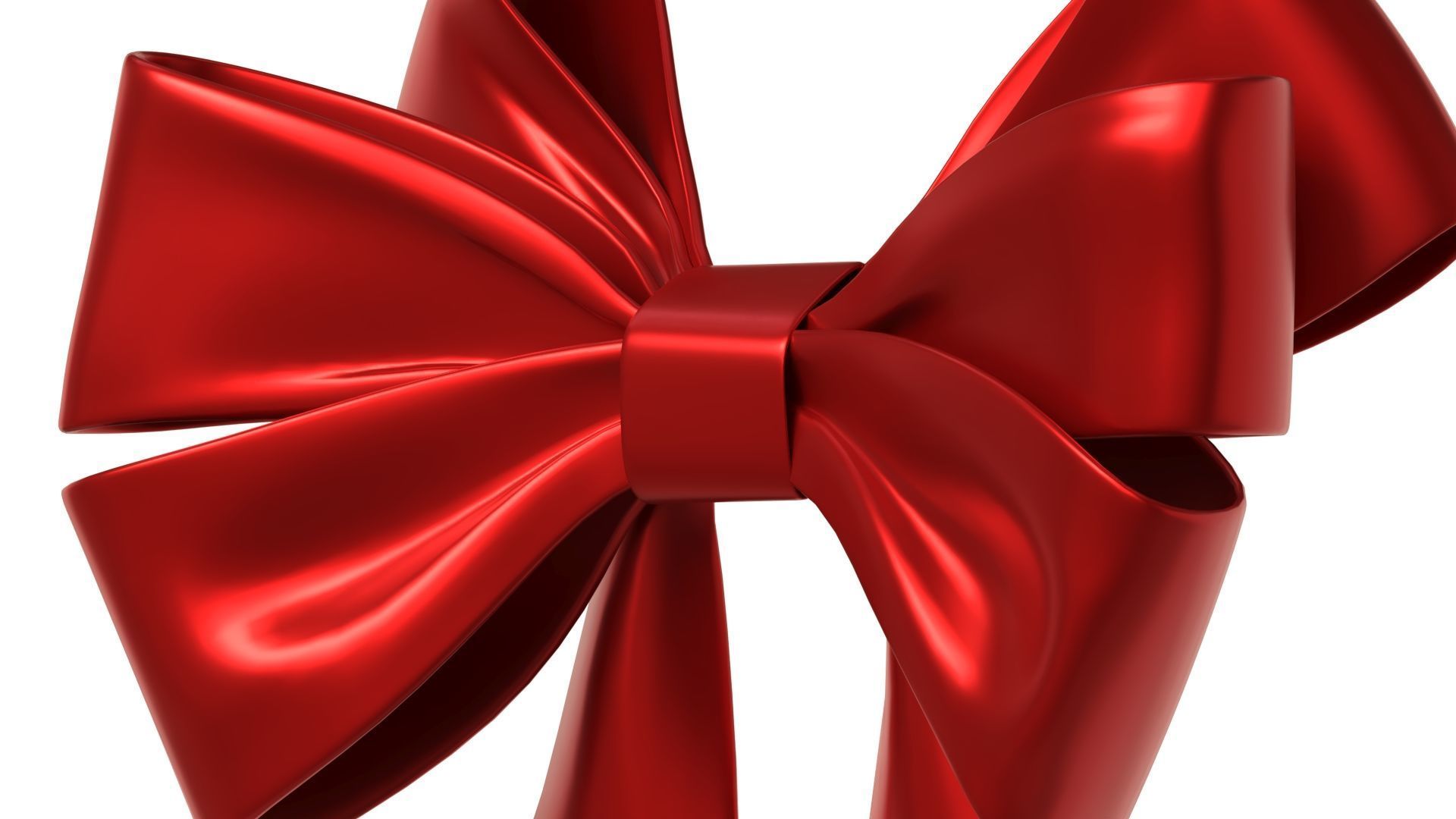 Christmas Bow Ribbon 72 Low-poly 3D model_5