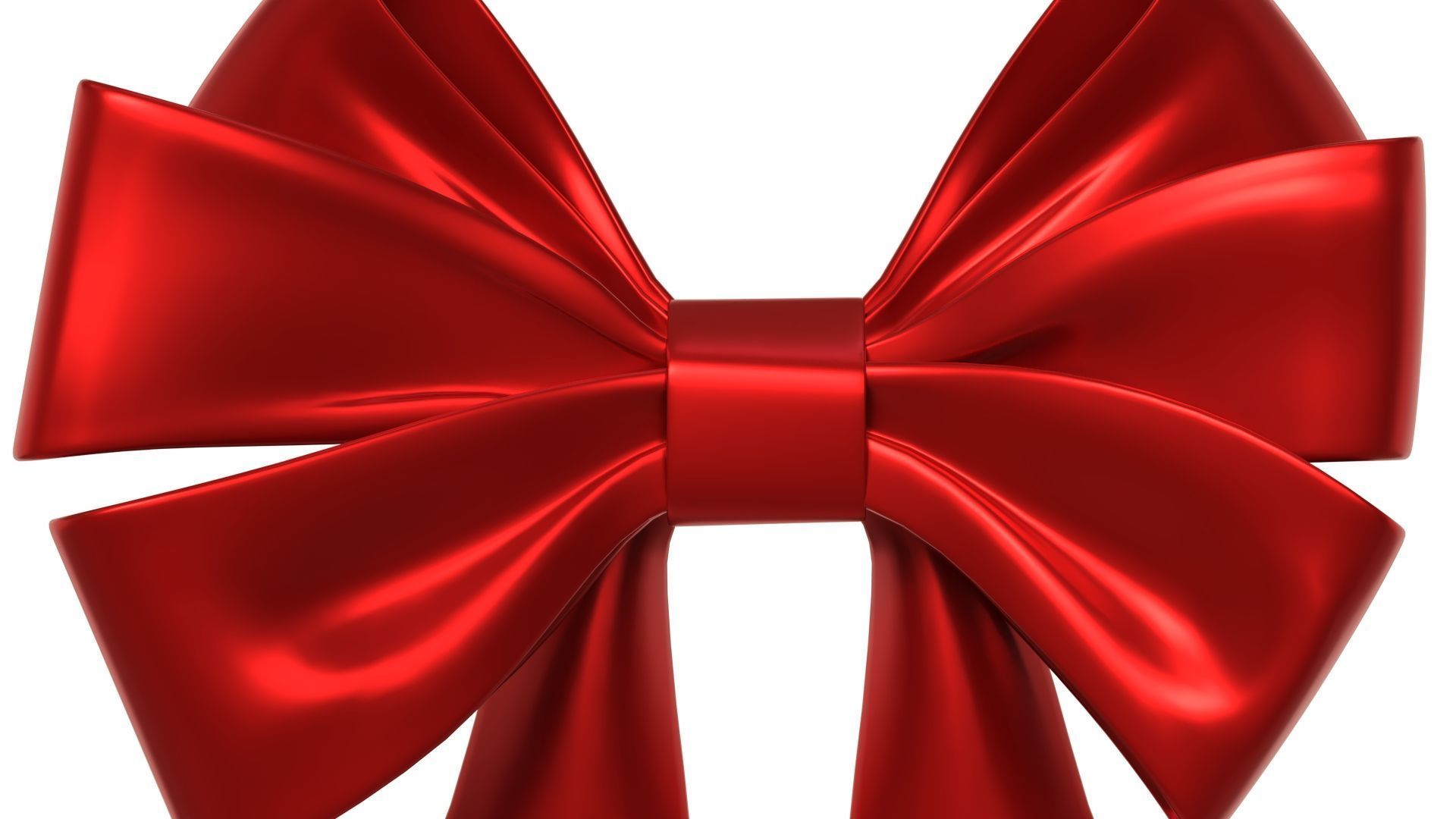 Christmas Bow Ribbon 72 Low-poly 3D model_1
