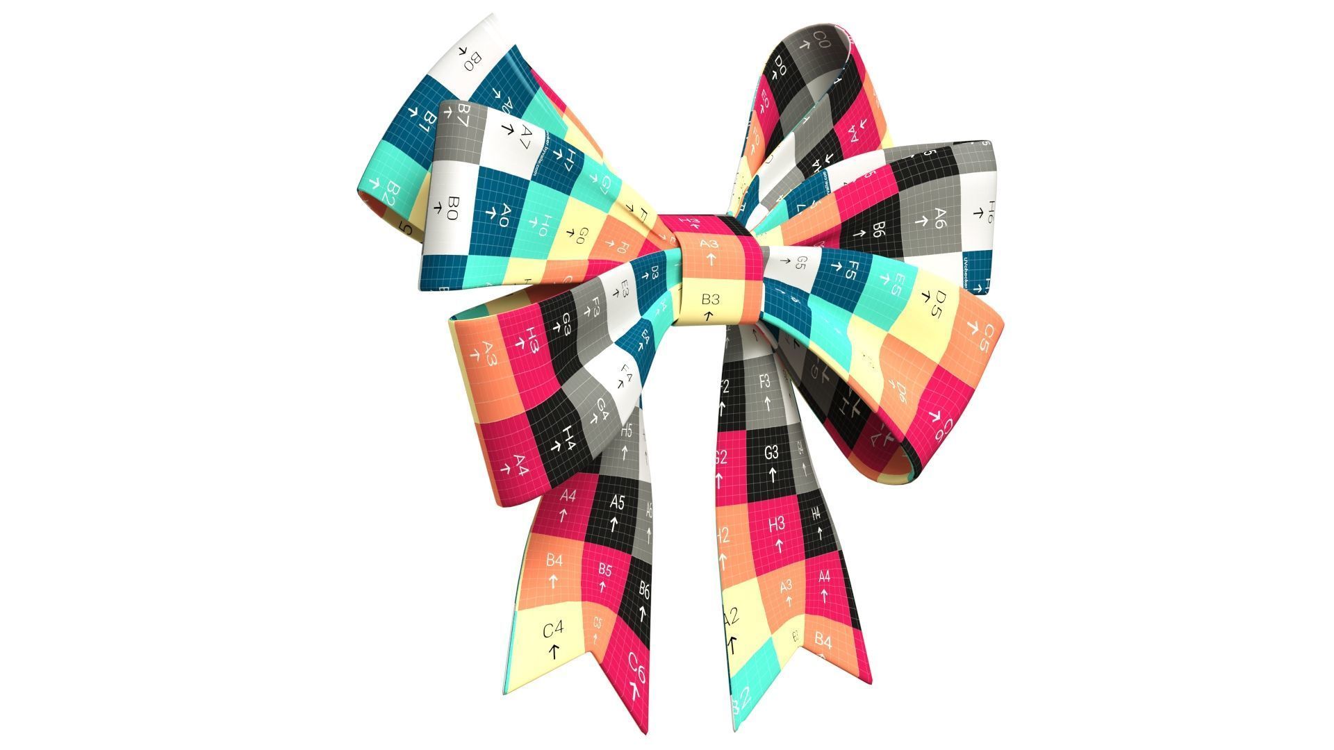 Christmas Bow Ribbon 72 Low-poly 3D model_16
