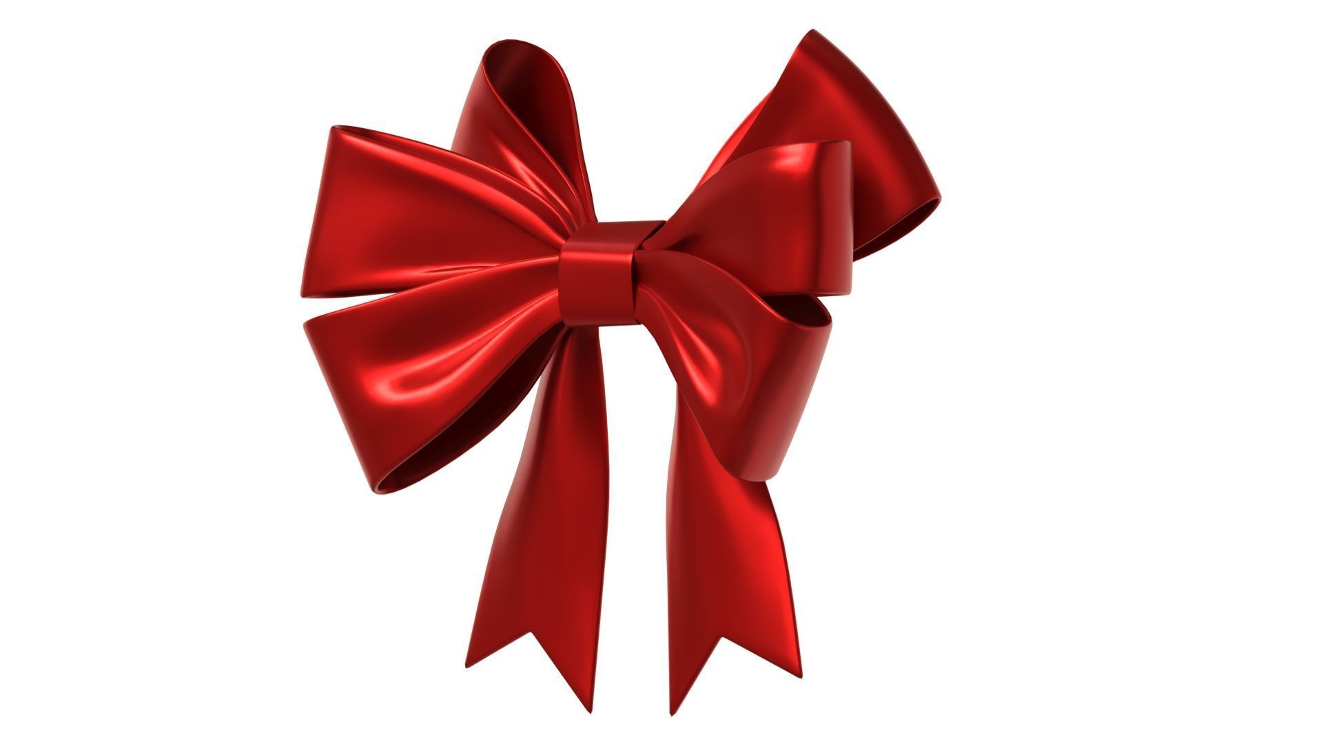 Christmas Bow Ribbon 72 Low-poly 3D model_4
