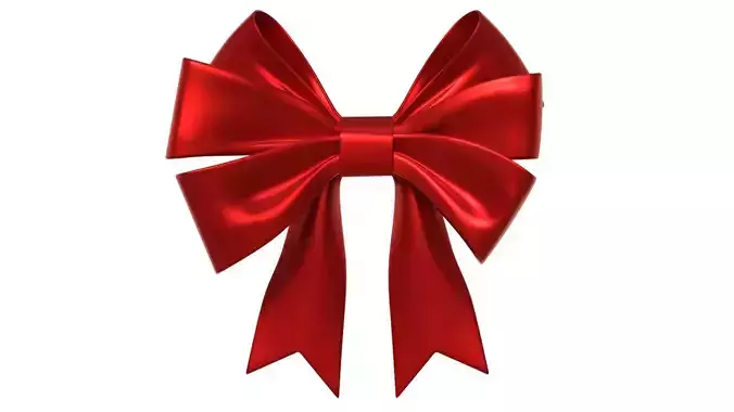 Christmas Bow Ribbon 72 Low-poly 3D model