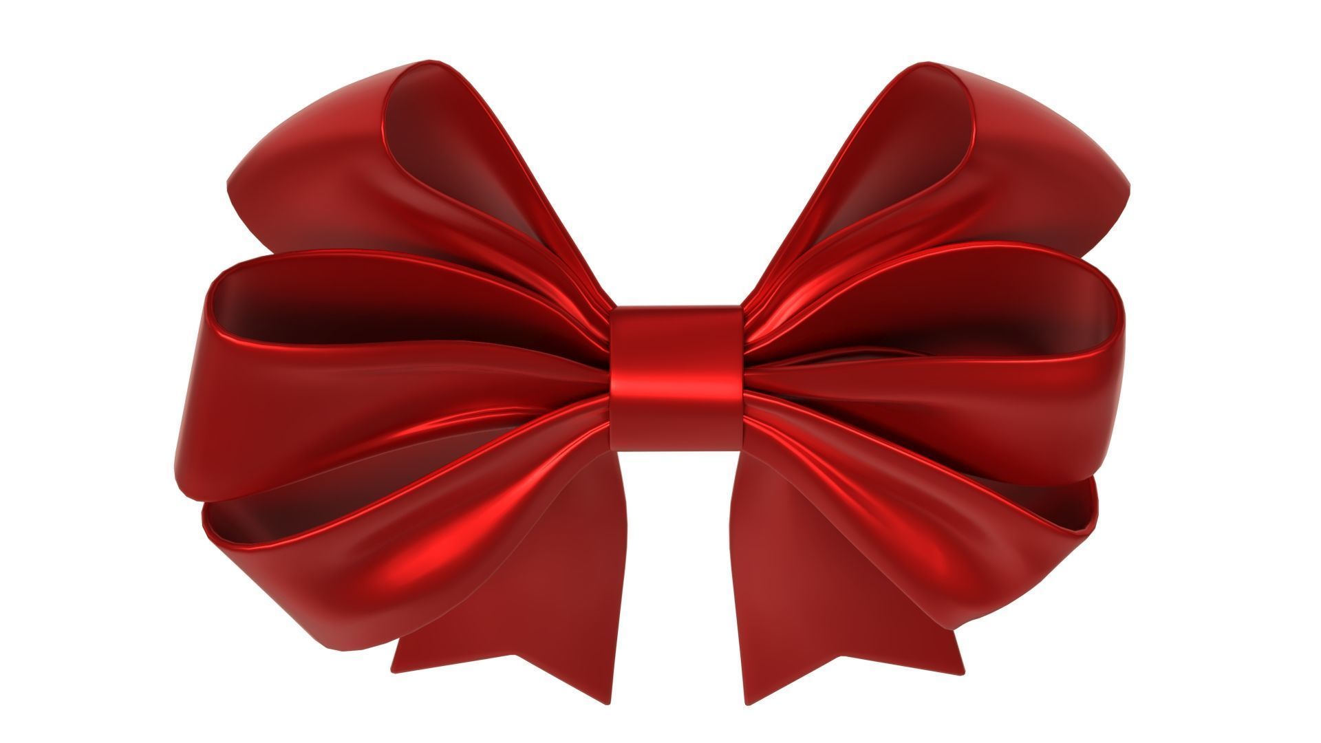 Christmas Bow Ribbon 72 Low-poly 3D model_6