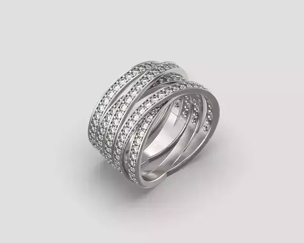 R 187 Layer ring 3D print model