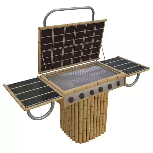 Bamboo Grill with Solar Panel