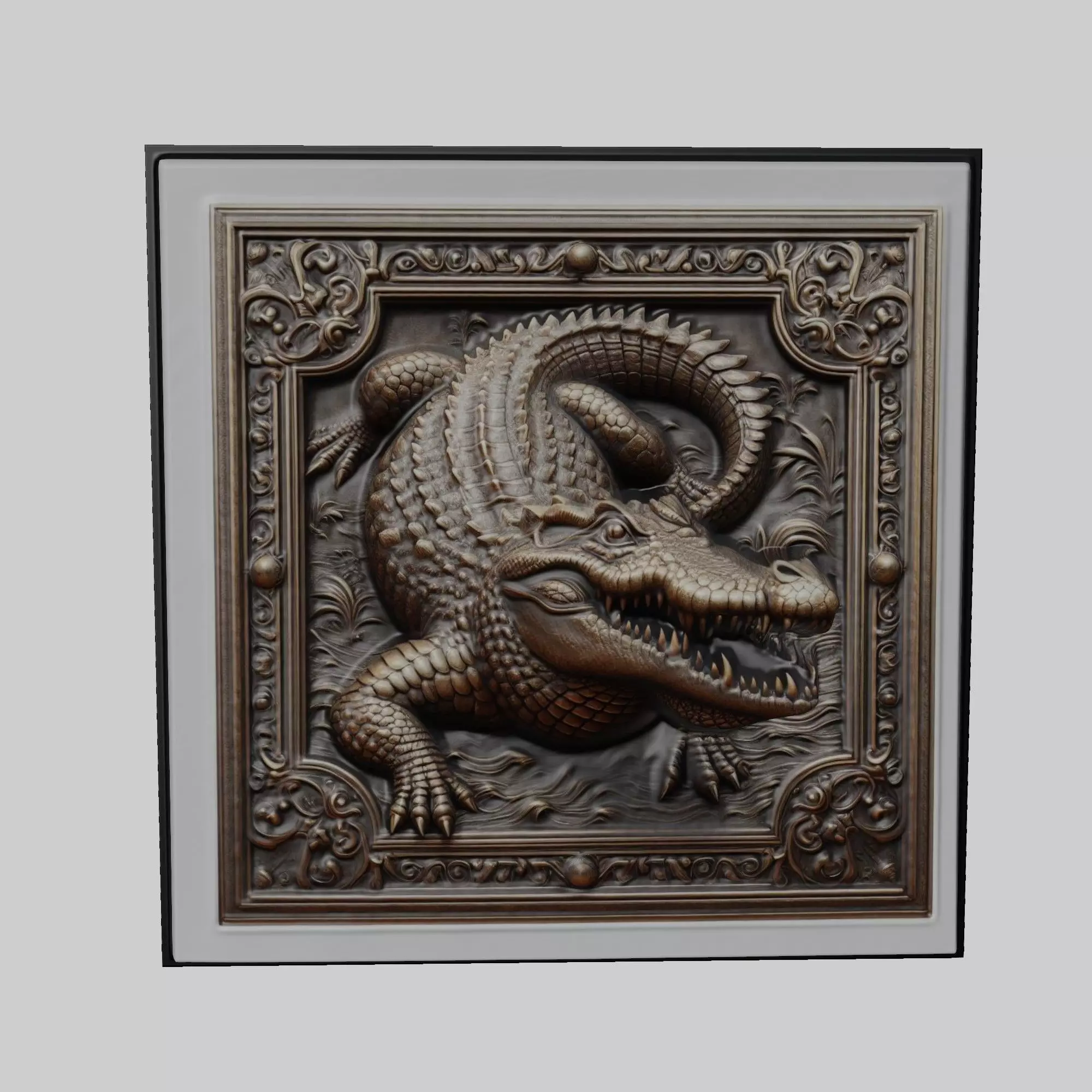 Crocodile Animal 3D print model_0