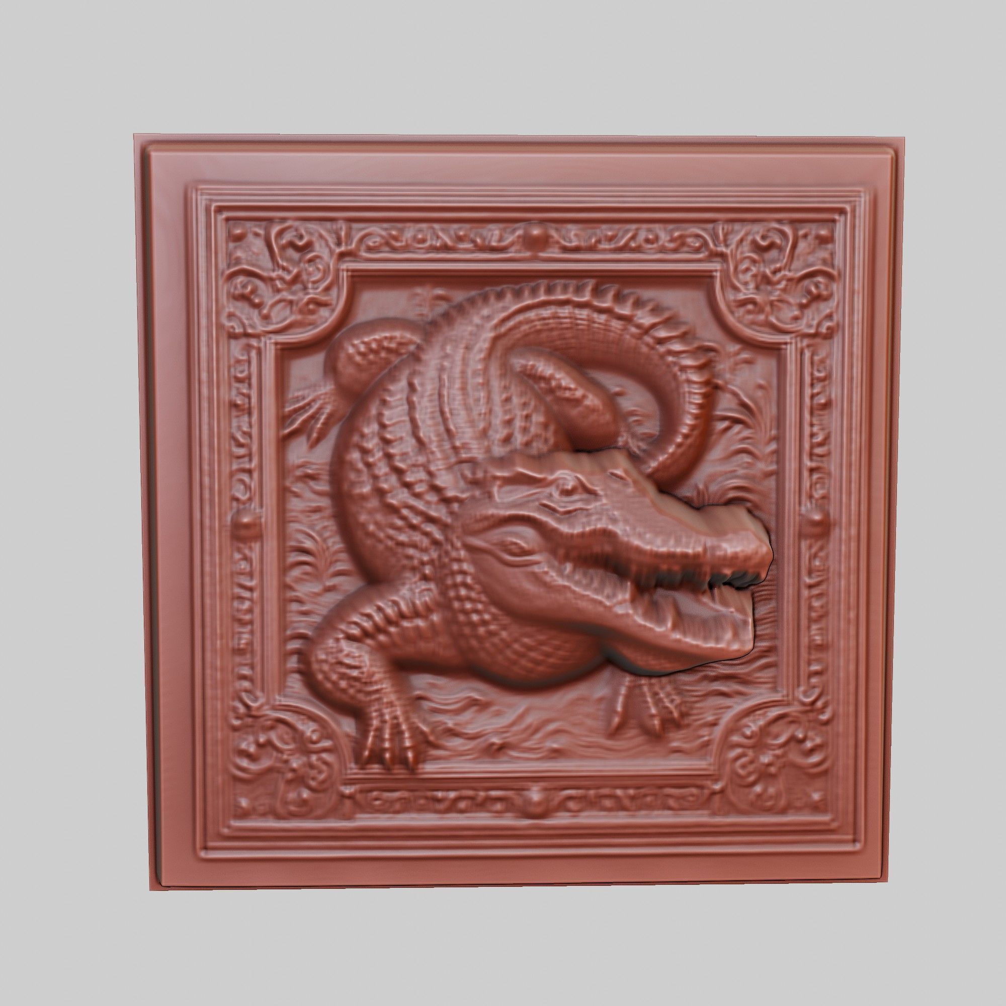 Crocodile Animal 3D print model_2