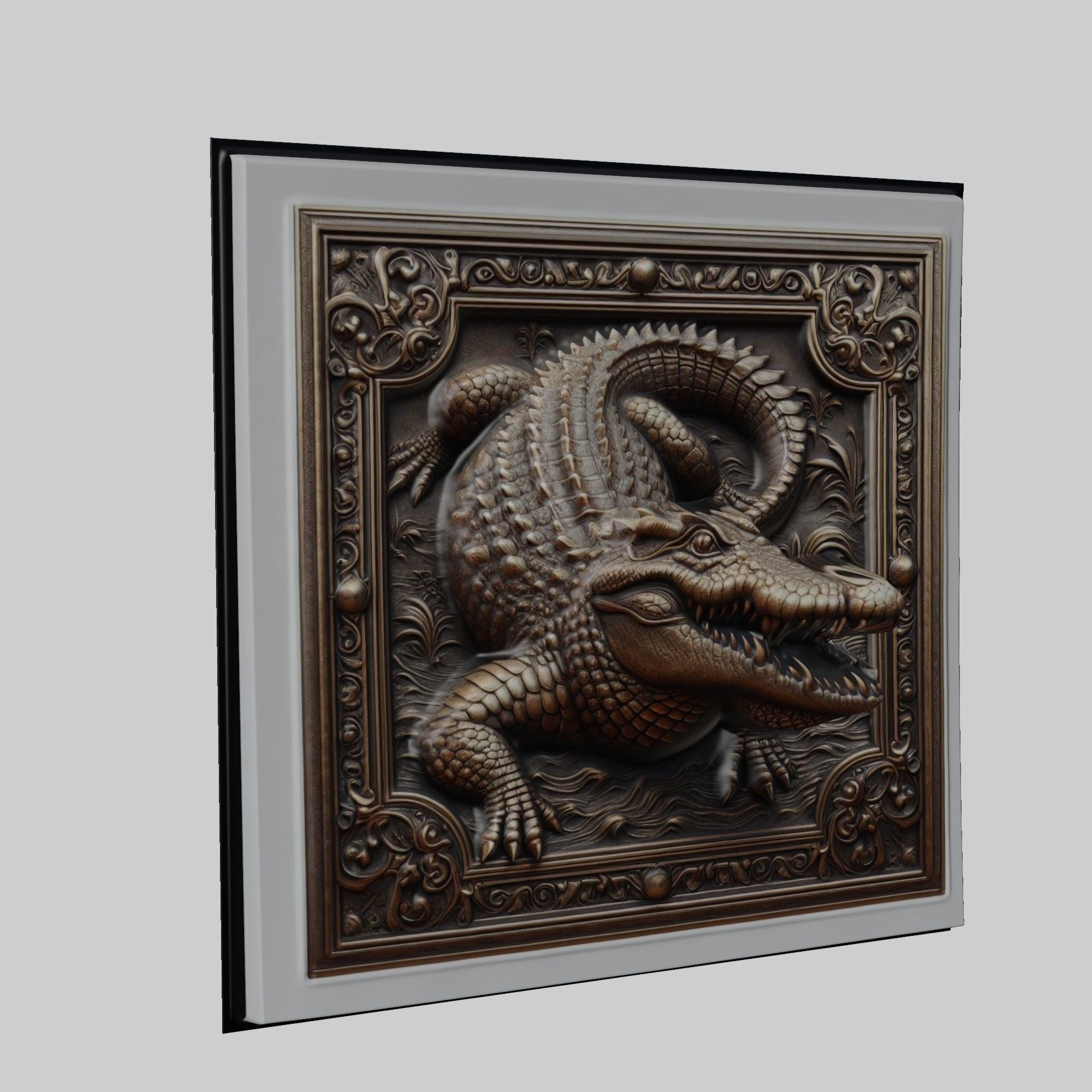 Crocodile Animal 3D print model_1