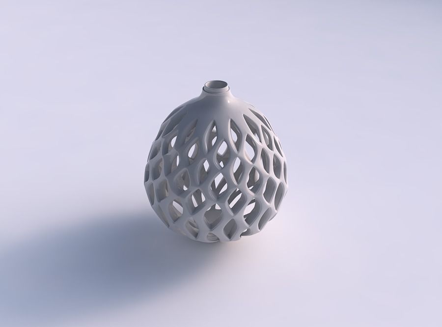 Vase twisted flared with smooth cuts and extruded top wide mi... 3D print model_0