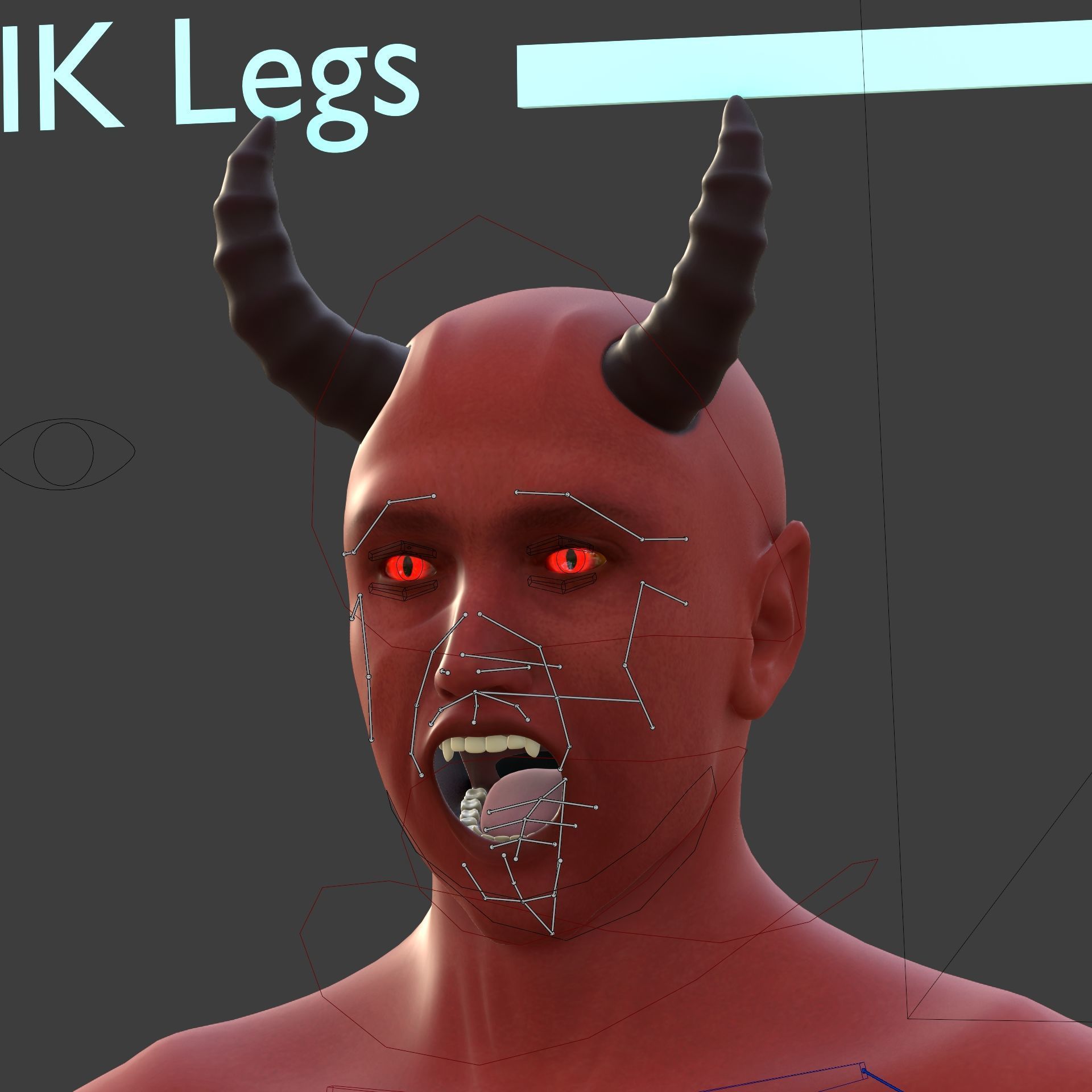 Monster - Demon with High Quality FK-IK Rigging Low-poly 3D model_13