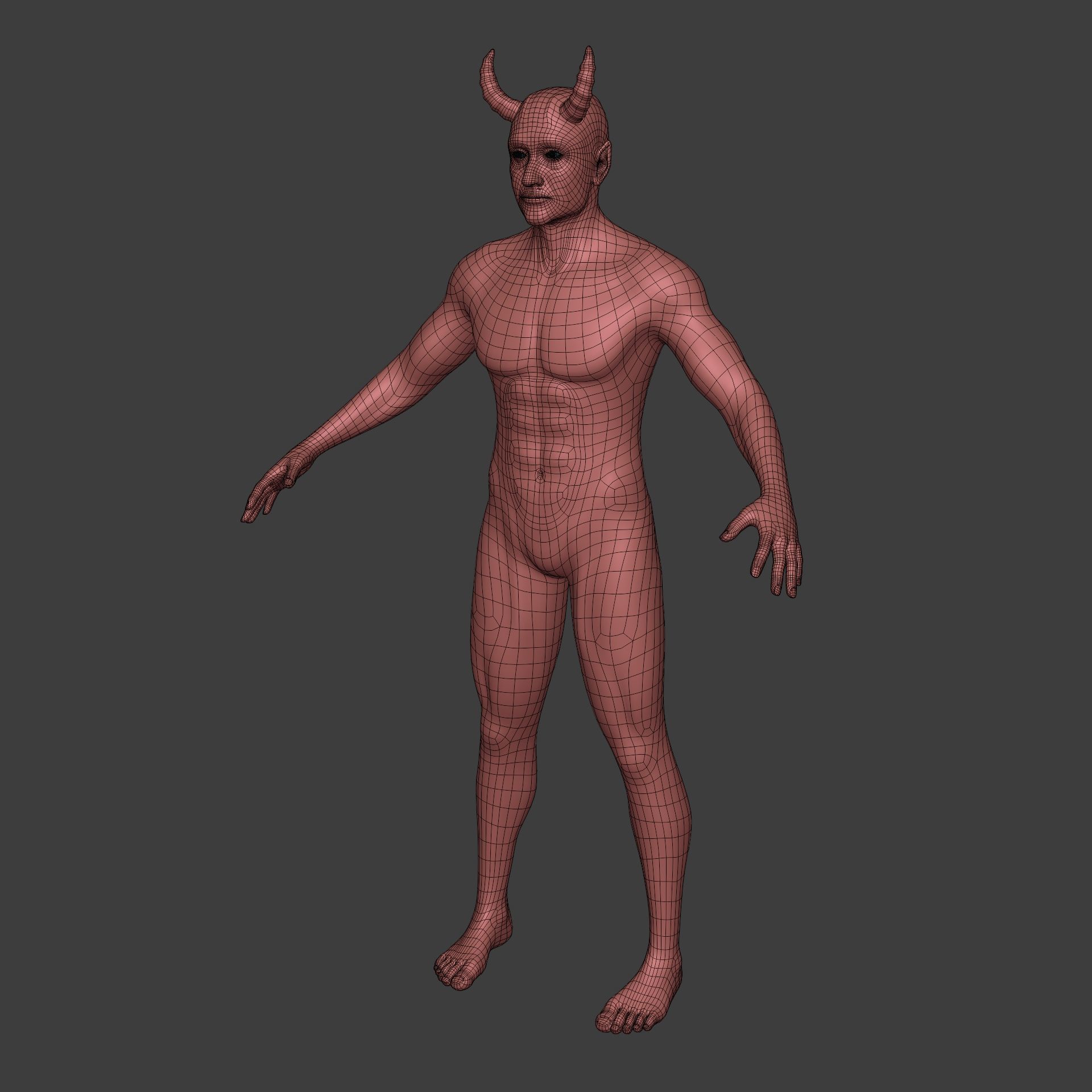Monster - Demon with High Quality FK-IK Rigging Low-poly 3D model_8