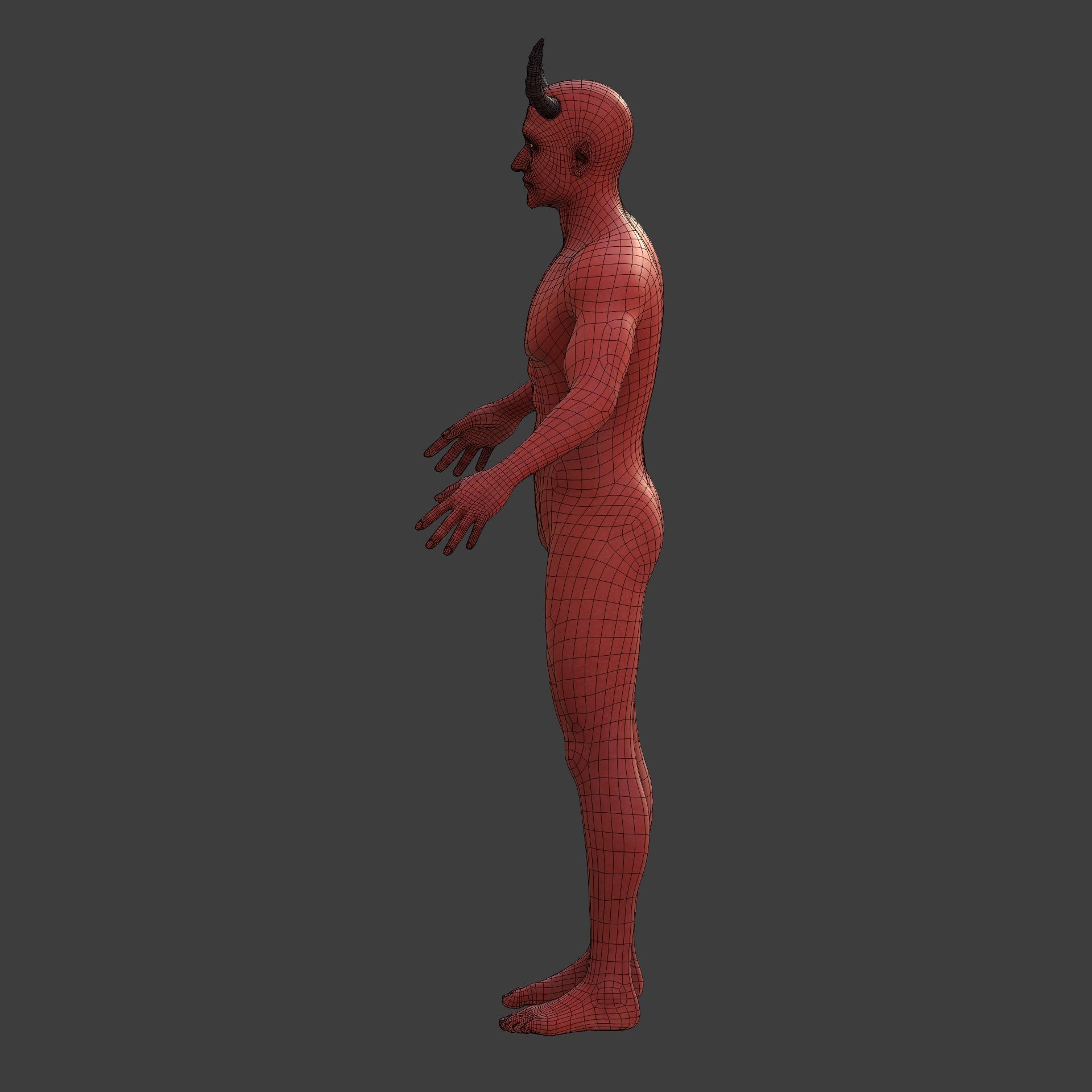 Monster - Demon with High Quality FK-IK Rigging Low-poly 3D model_10