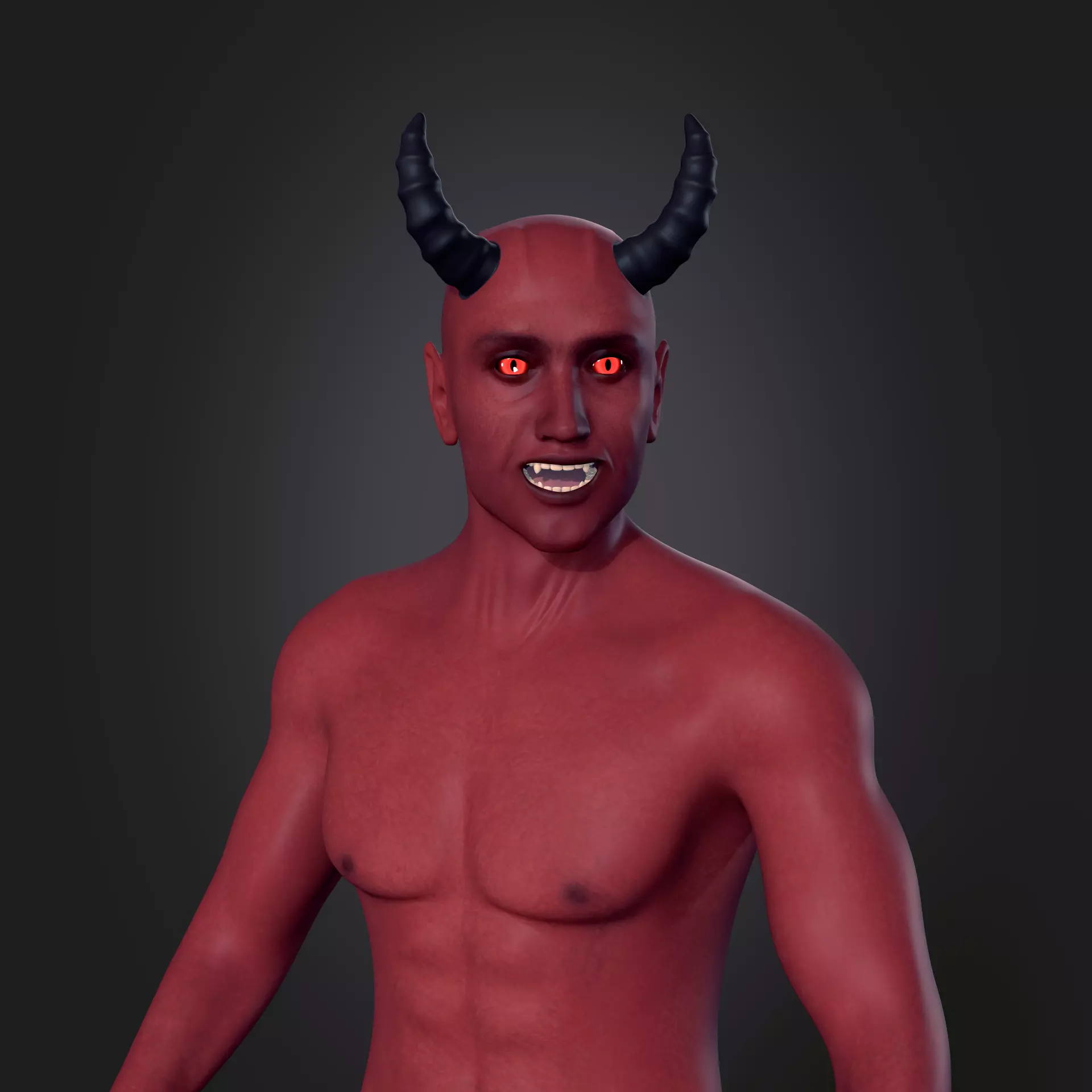 Monster - Demon with High Quality FK-IK Rigging Low-poly 3D model_0