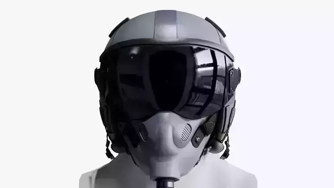 Pilot Helmet Low-poly 3D model