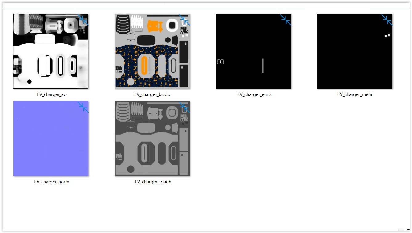 EV charger VII PBR 8K 3D model_9