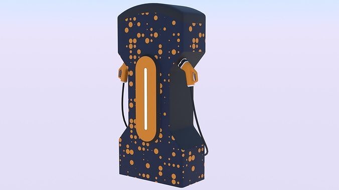 EV charger VII PBR 8K 3D model 2