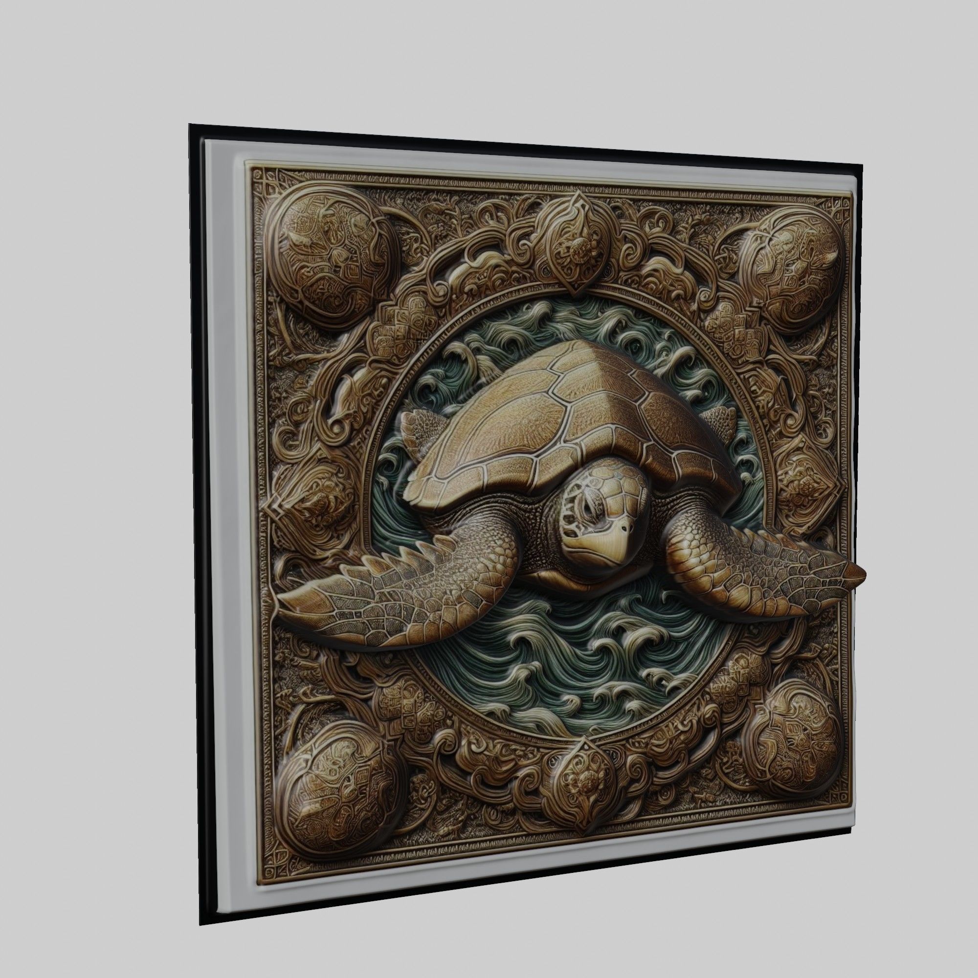 Sea Turtle Animal 3D print model_1